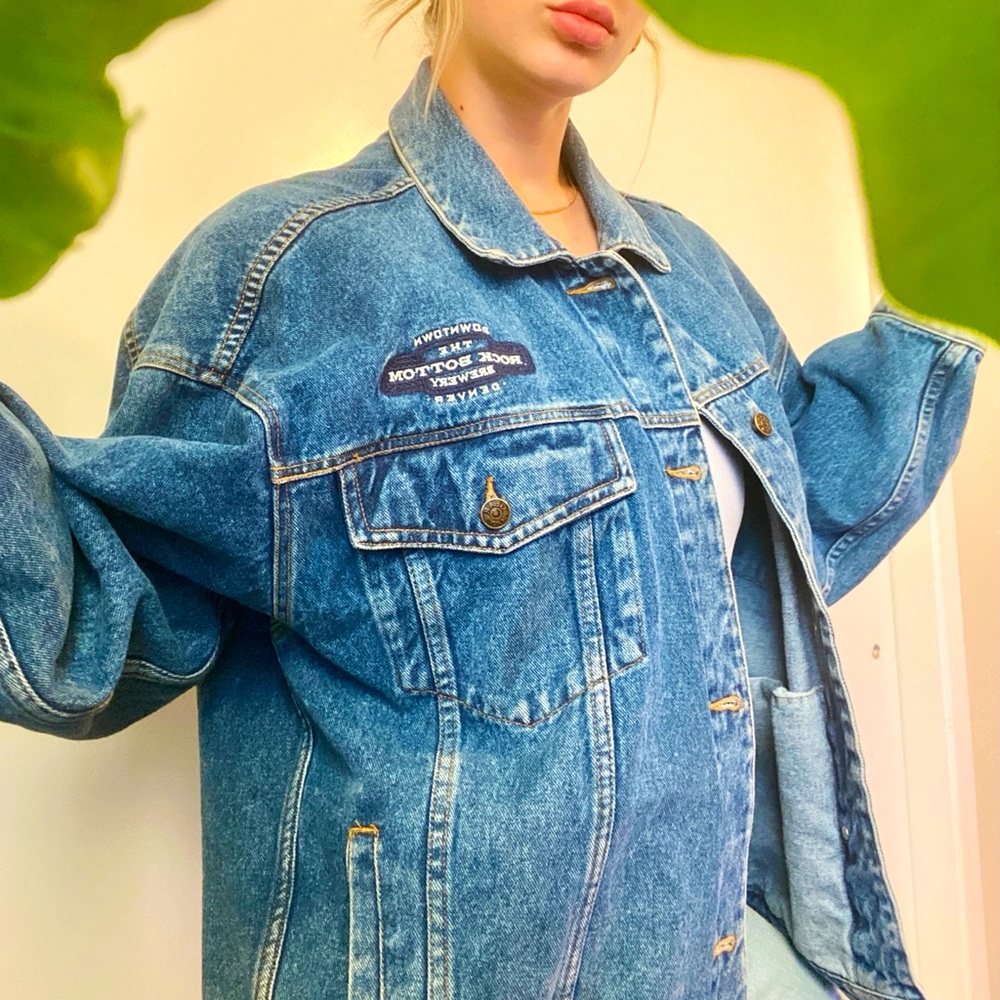 100% Cotton Jean Jacket Gear For Sports with Unique Denver Embroidery